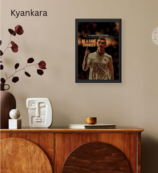 Cristiano Ronaldo CR7 A4 Wall Frame | HD Football Poster | Premium Room Decor for Kids & Adults | Sports Wall Art for Bedroom & Living Room