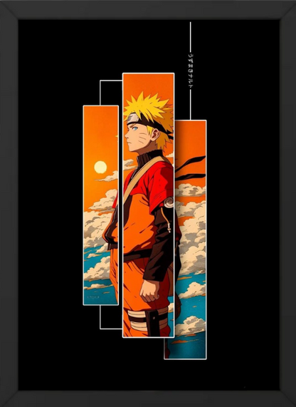 Naruto Anime Wall Frame Combo (Set of 2) | A4 (9inch * 12inch) Size Acrylic Glass Frames | Aesthetic Wall Art for Room & Office Decor