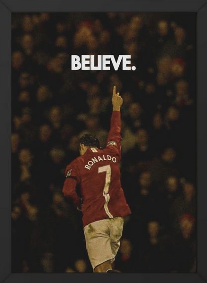 Cristiano Ronaldo CR7 A4 Wall Frame | HD Football Poster | Premium Room Decor for Kids & Adults | Sports Wall Art for Bedroom & Living Room