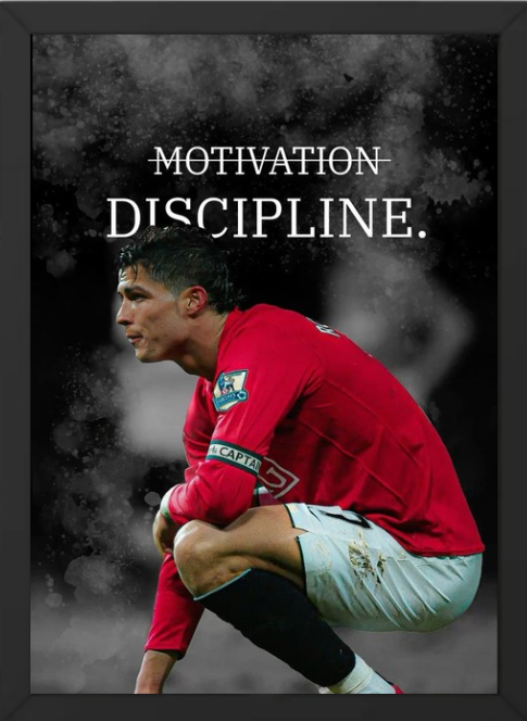 Cristiano Ronaldo CR7 A4 Wall Frame | HD Football Poster | Premium Room Decor for Kids & Adults | Sports Wall Art for Bedroom & Living Room