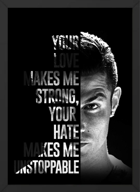 Cristiano Ronaldo CR7 A4 Wall Frame | HD Football Poster | Premium Room Decor for Kids & Adults | Sports Wall Art for Bedroom & Living Room