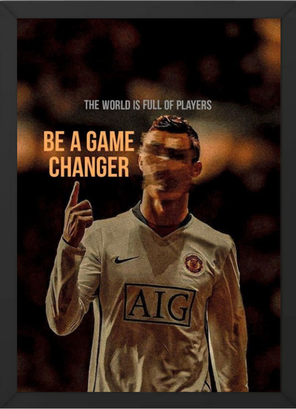 Cristiano Ronaldo CR7 A4 Wall Frame | HD Football Poster | Premium Room Decor for Kids & Adults | Sports Wall Art for Bedroom & Living Room