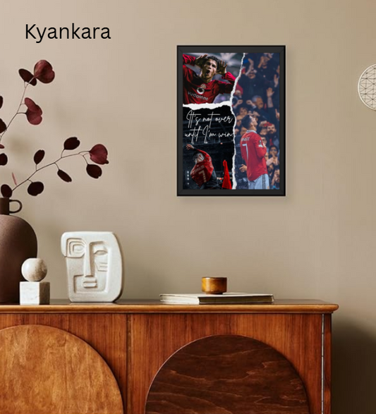 Cristiano Ronaldo CR7 A4 Wall Frame | HD Football Poster | Premium Room Decor for Kids & Adults | Sports Wall Art for Bedroom & Living Room