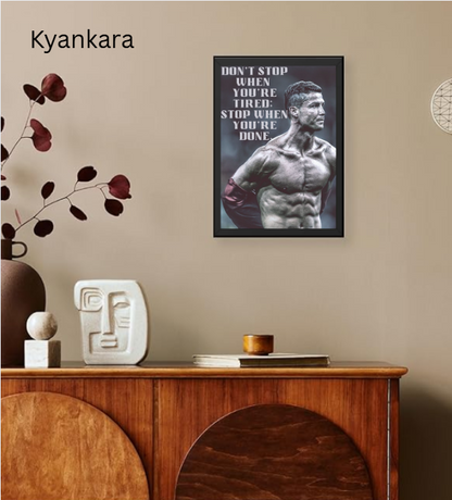 Cristiano Ronaldo CR7 A4 Wall Frame | HD Football Poster | Premium Room Decor for Kids & Adults | Sports Wall Art for Bedroom & Living Room