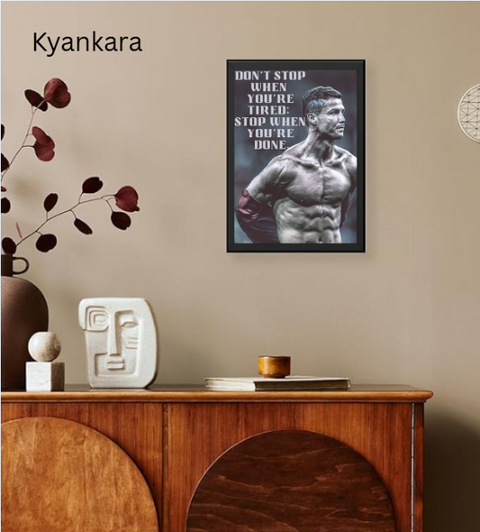 Cristiano Ronaldo CR7 A4 Wall Frame | HD Football Poster | Premium Room Decor for Kids & Adults | Sports Wall Art for Bedroom & Living Room