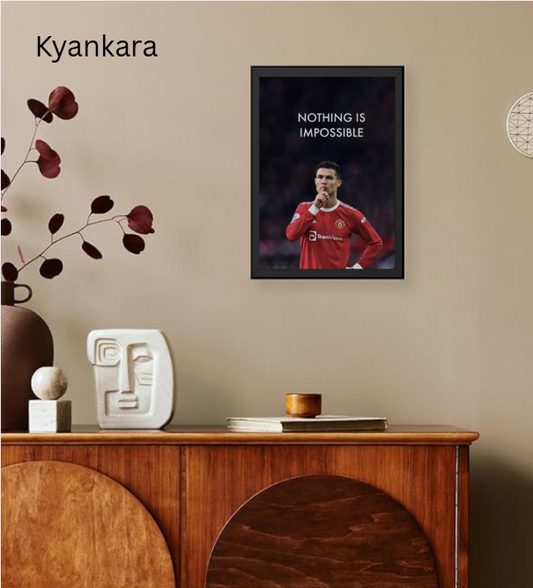 Cristiano Ronaldo CR7 A4 Wall Frame | HD Football Poster | Premium Room Decor for Kids & Adults | Sports Wall Art for Bedroom & Living Room