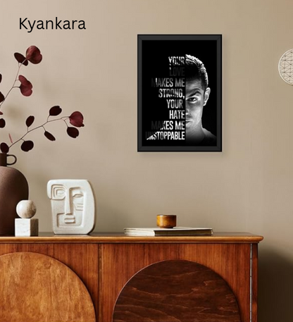 Cristiano Ronaldo CR7 A4 Wall Frame | HD Football Poster | Premium Room Decor for Kids & Adults | Sports Wall Art for Bedroom & Living Room