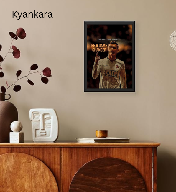 Cristiano Ronaldo CR7 A4 Wall Frame | HD Football Poster | Premium Room Decor for Kids & Adults | Sports Wall Art for Bedroom & Living Room