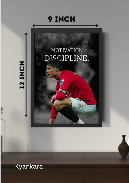 Cristiano Ronaldo CR7 A4 Wall Frame | HD Football Poster | Premium Room Decor for Kids & Adults | Sports Wall Art for Bedroom & Living Room