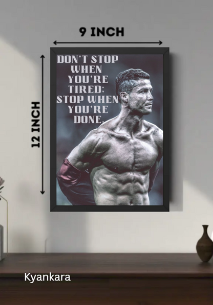 Cristiano Ronaldo CR7 A4 Wall Frame | HD Football Poster | Premium Room Decor for Kids & Adults | Sports Wall Art for Bedroom & Living Room