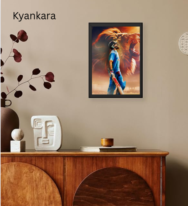 Virat Kohli Motivational Wall Frame | A4 Unbreakable Acrylic Glass Frame for Cricket Lovers