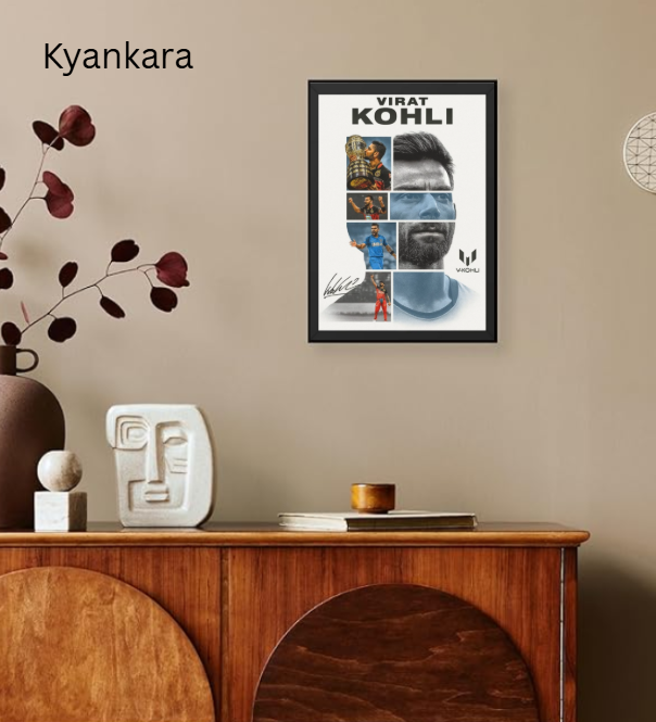 Cricket Legend Virat Kohli Wall Art | Premium A4 Frame for Home, Office & Sports Room Decor