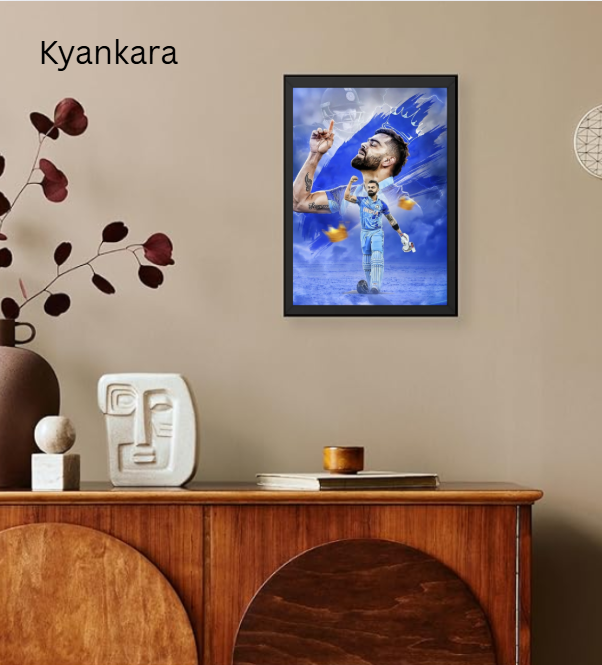 Virat Kohli Inspirational Quote Frame | A4 Cricket Wall Decor for Fans & Teenagers